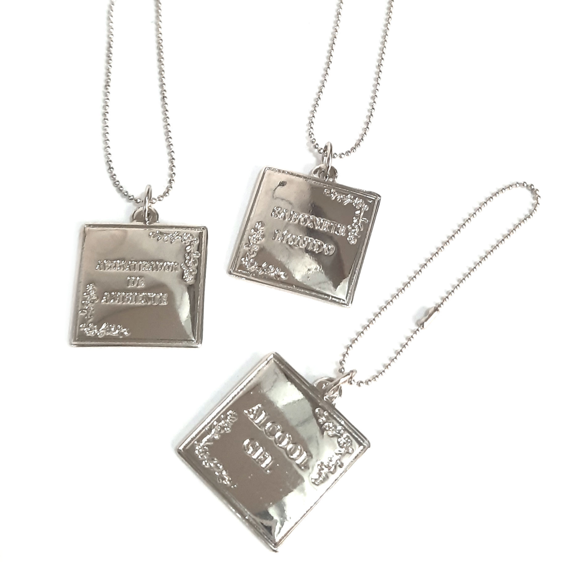 Medalha Banho Quadrada Prata - 180093