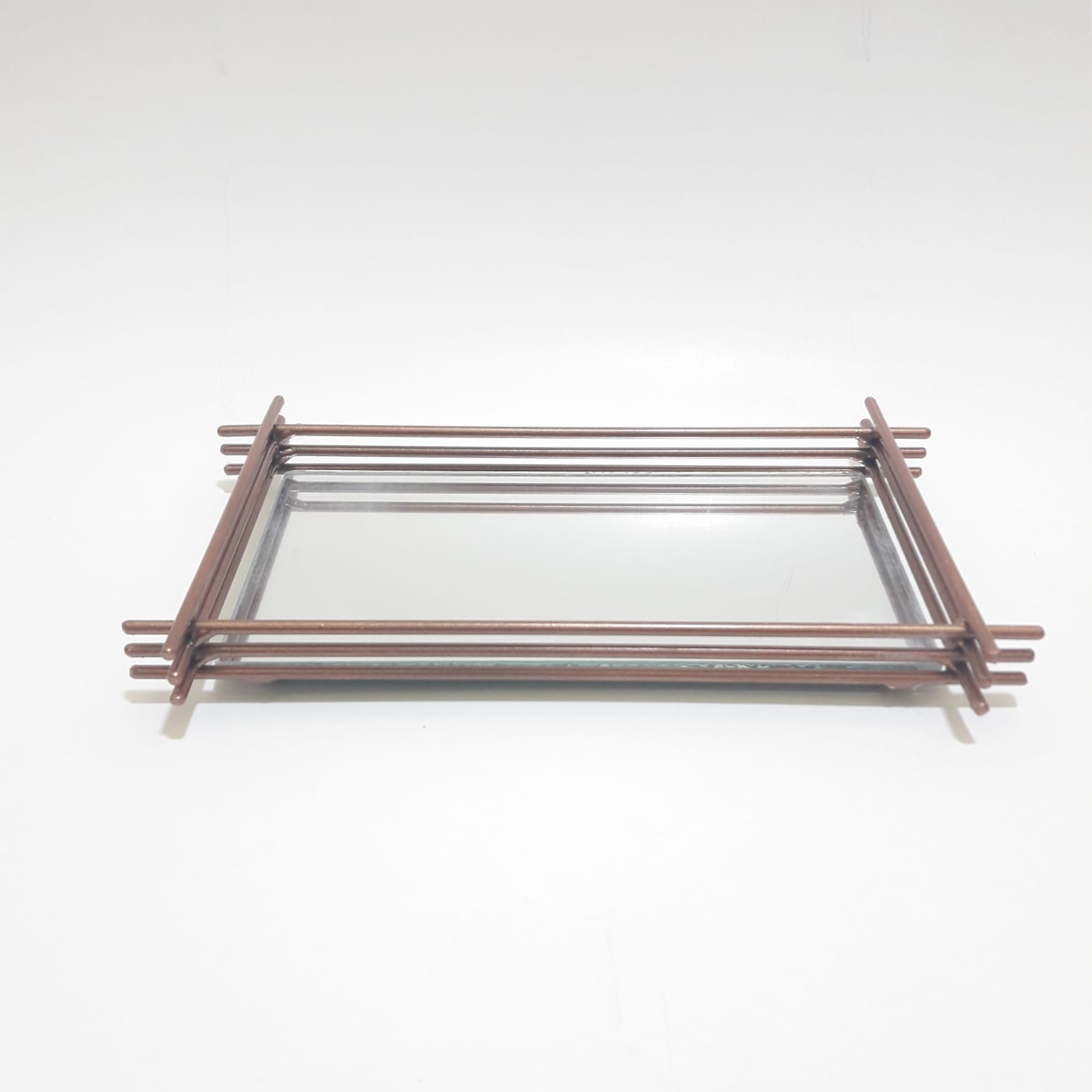 Bandeja de Ferro Trançado Cobre (25x15cm) - F1024