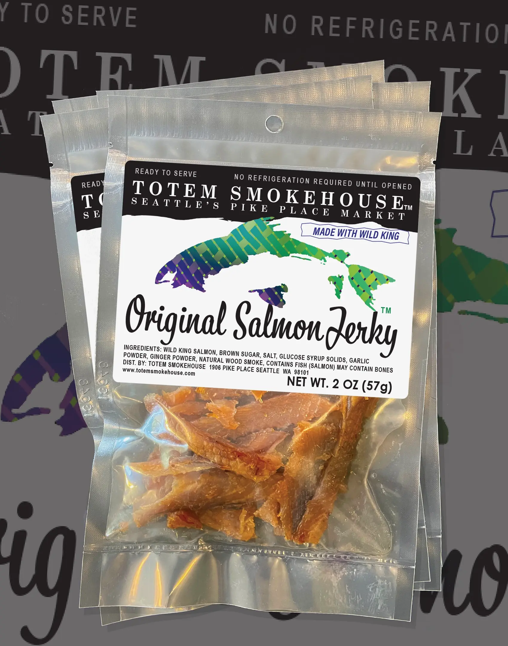 4-2 oz Original Wild King Salmon Jerky