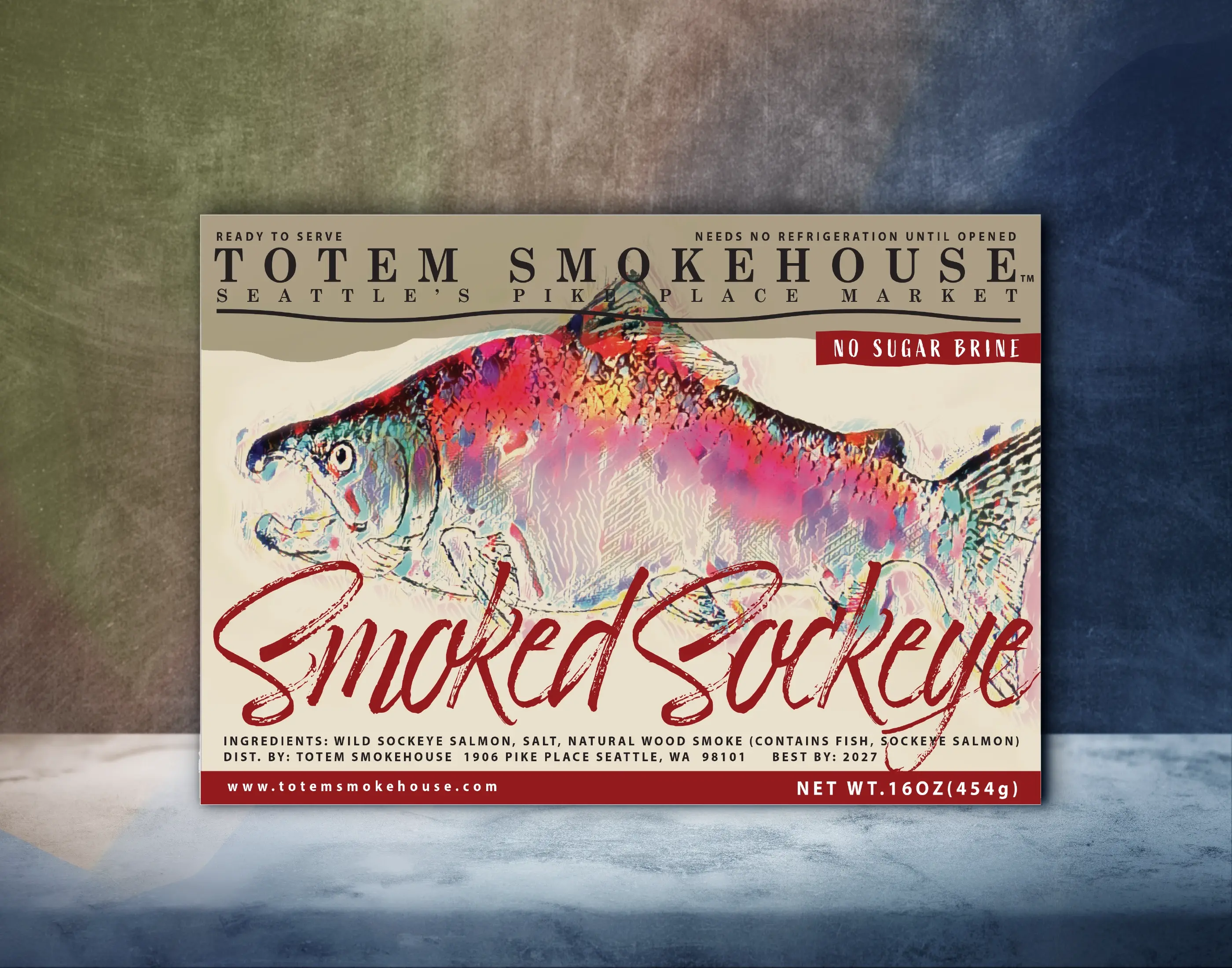 16 oz Smoked Sockeye Salmon Gift Box