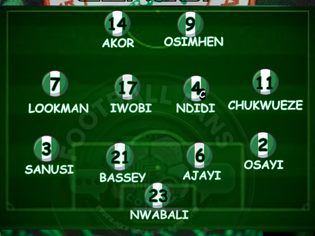 Nigeria's XI for AFCON opener