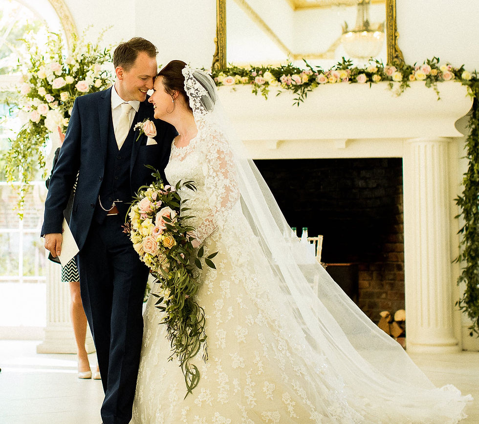 Nellie and Mathew walking down the aisle!