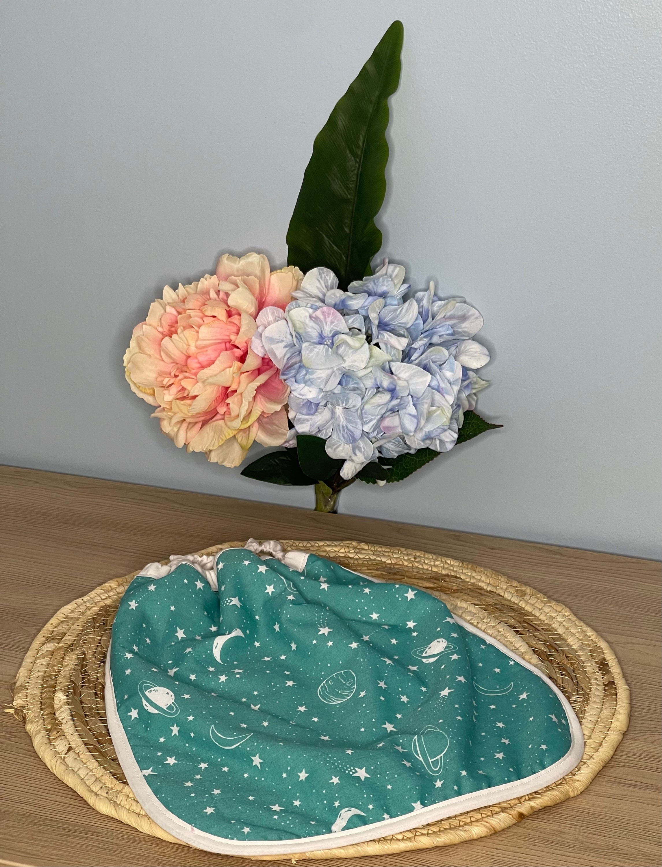 Grand bavoir planète vert 