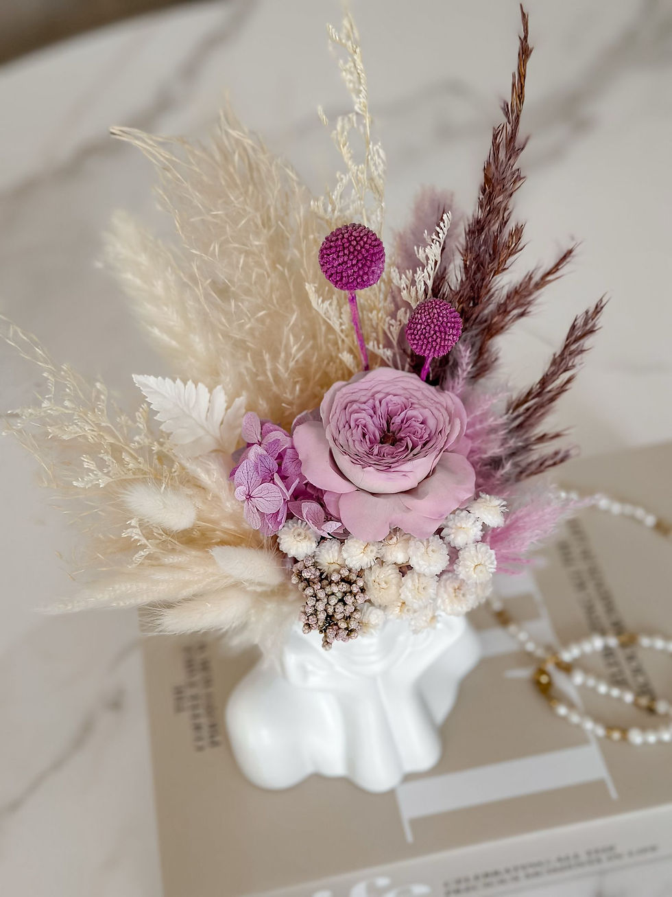 Miniatura: Audrey - bílá & fialová