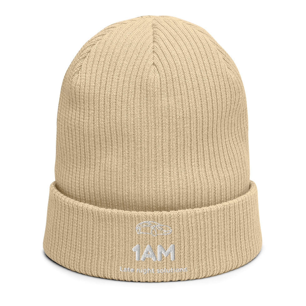 Thumbnail: 1AM Organic ribbed beanie