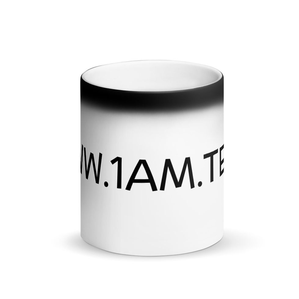 Thumbnail: 1AM Matte Black Magic Mug