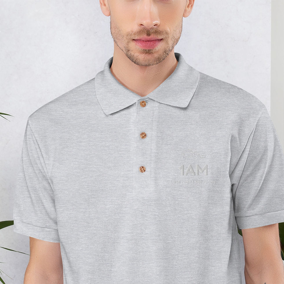 Thumbnail: 1AM Embroidered Polo Shirt