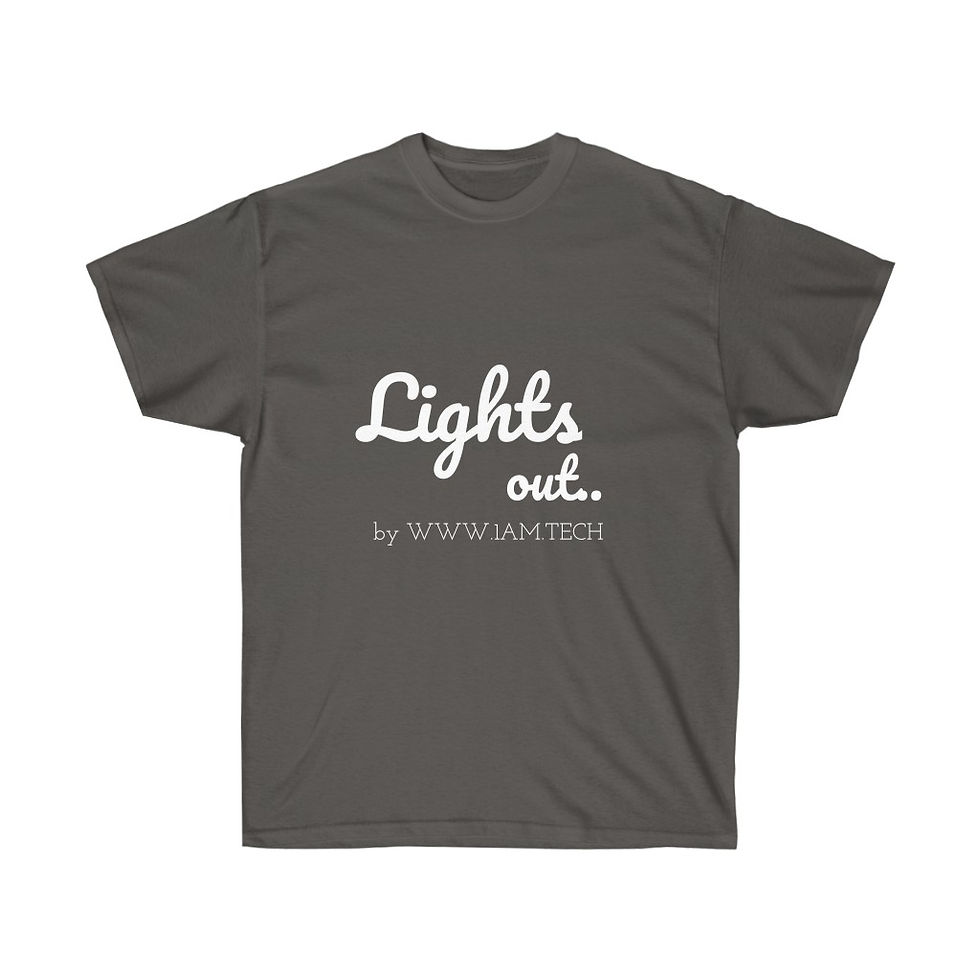 Thumbnail: Lights out by WWW.1AM.TECH Unisex Ultra Cotton Tee
