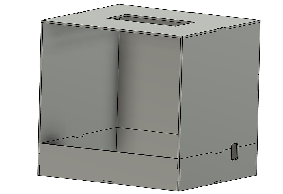 The finished model for the new 3D printer case