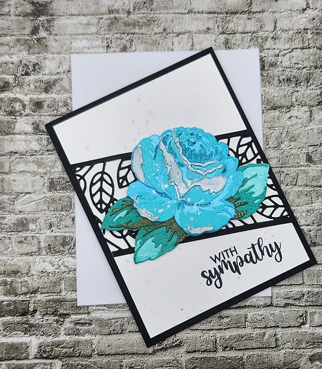 Blue Rose Sympathy Card | Copper Coin Craft