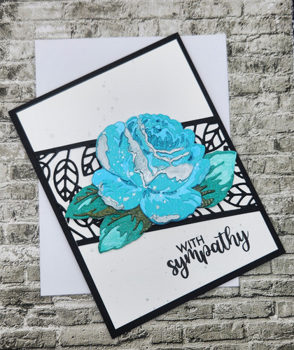 Blue Rose Sympathy Card | Copper Coin Craft
