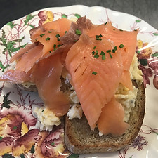 Smoked Salmon and Scrambled egg on Toast - Red Lion Tea Room1