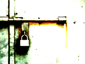 A locked door
