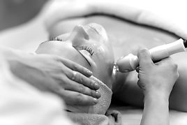 Woman having laser treatment