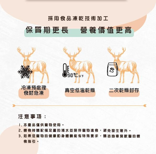 縮圖：NATURAL KITCHEN - 凍乾紐西蘭鹿扒60g 貓小食 狗小食