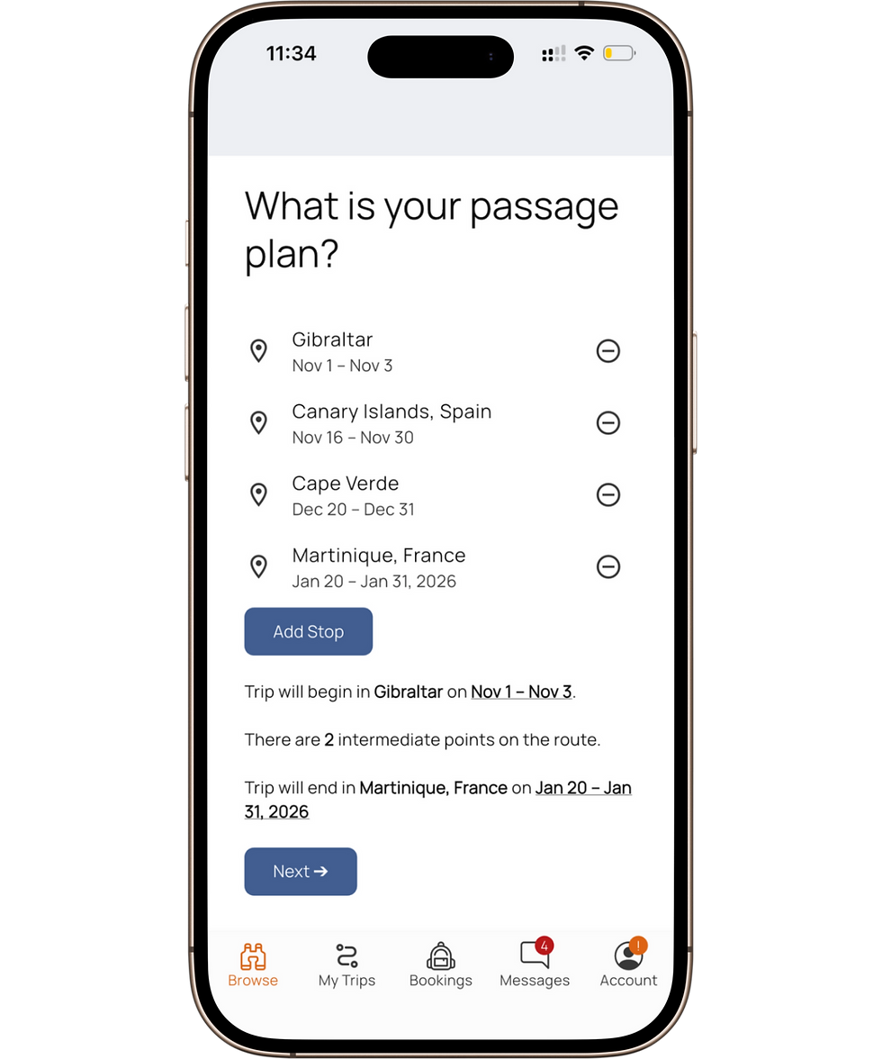 How to create passage plan on Yacht Cabin?