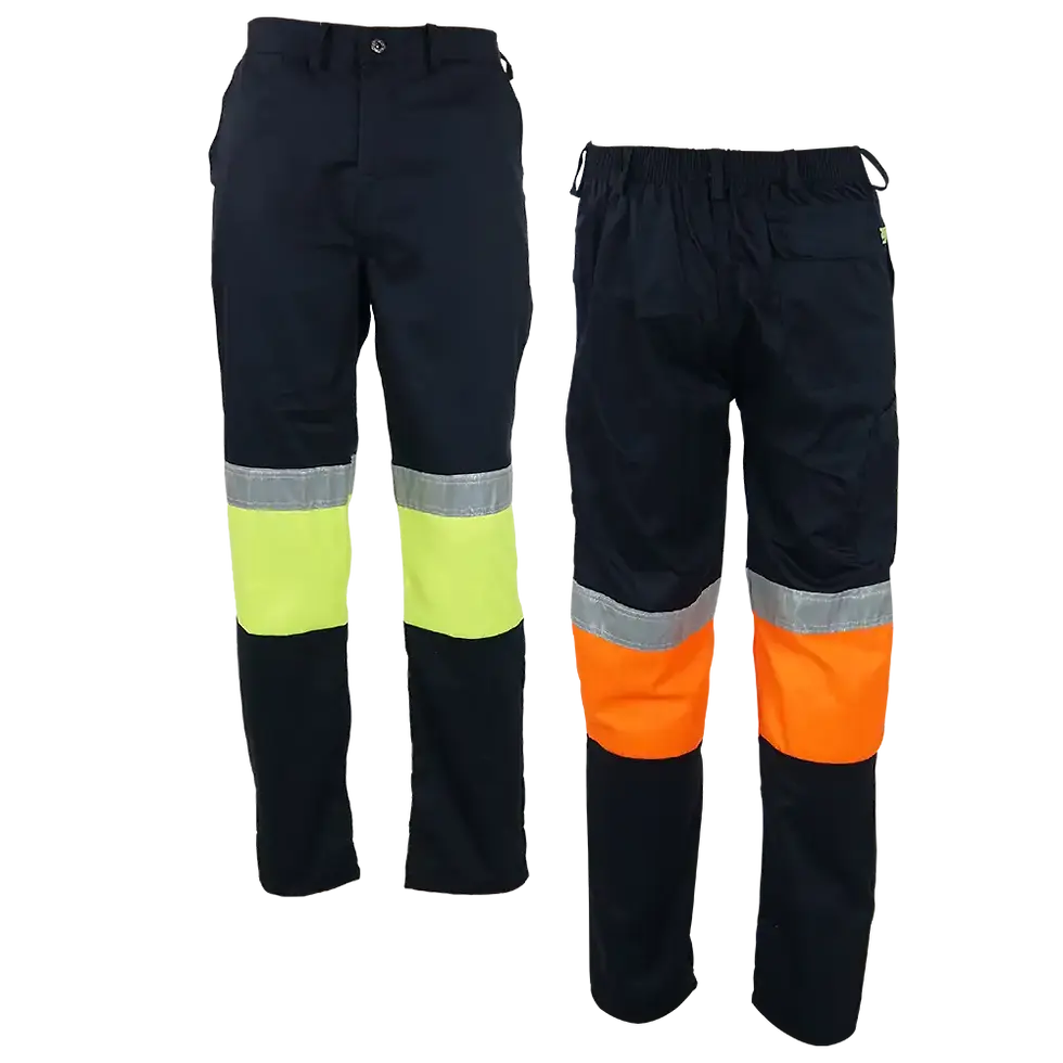 Reflective Trouser 65/35 Polycotton with high visibility panels.