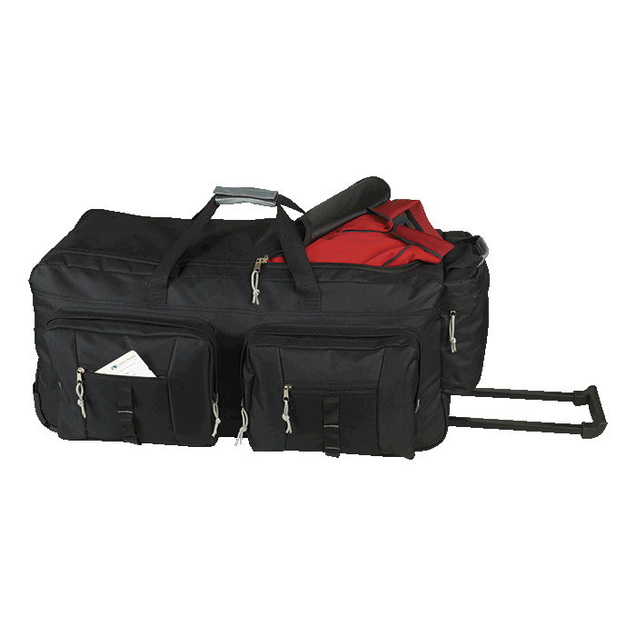 Dual Front Pocket Rolling Travel Duffel