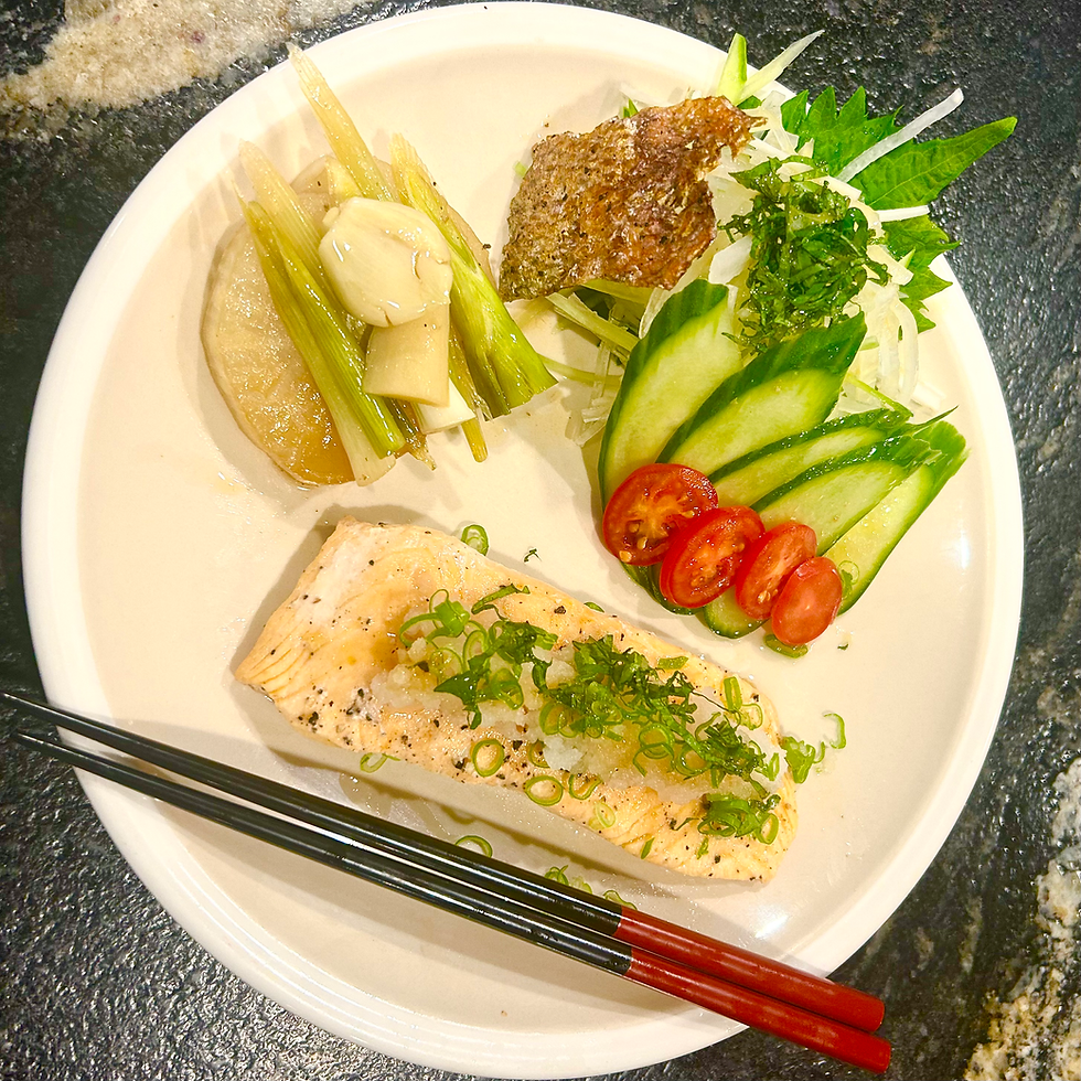 low-sodium salmon nimono