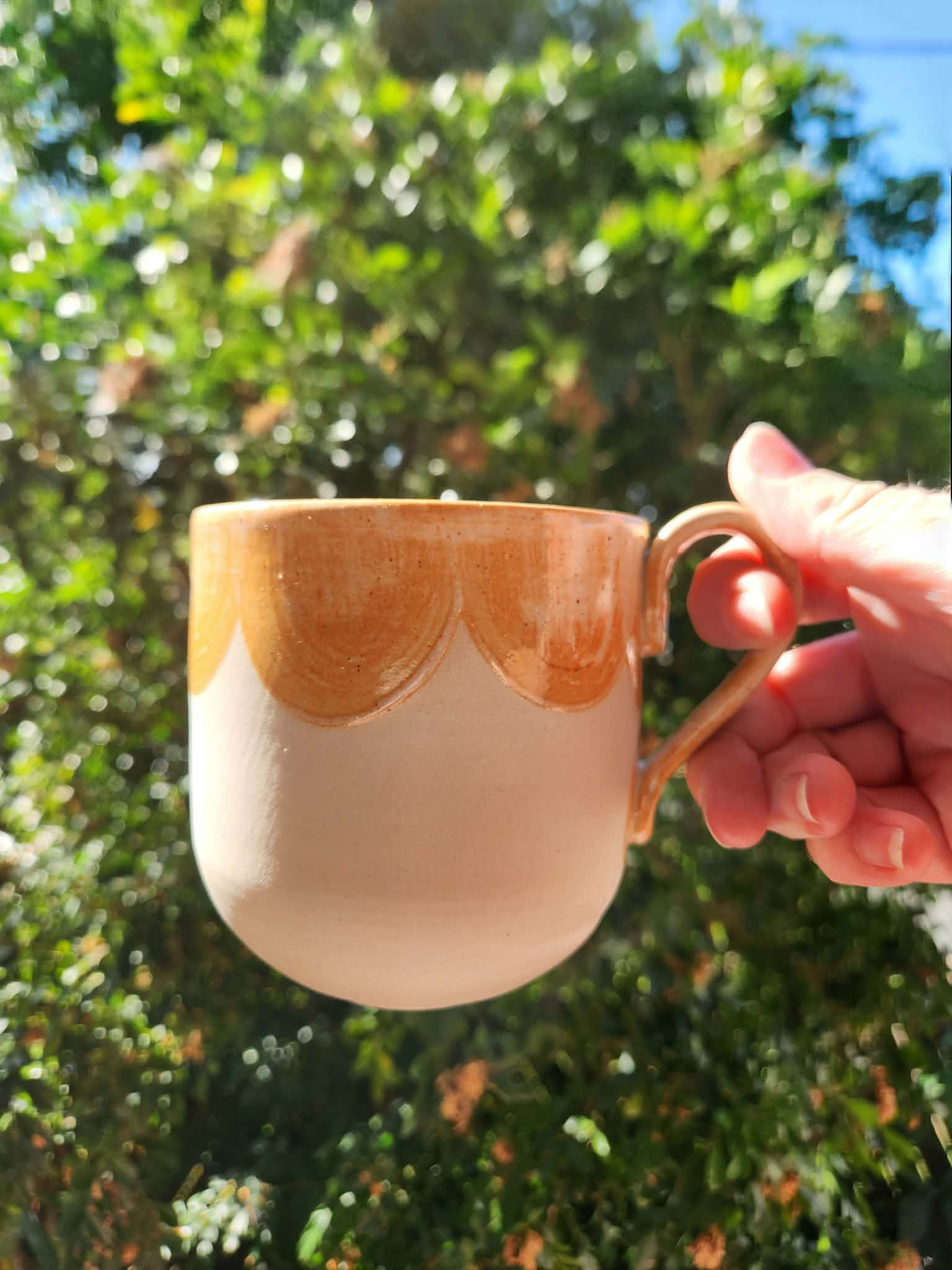 cloud dancer handled mug
