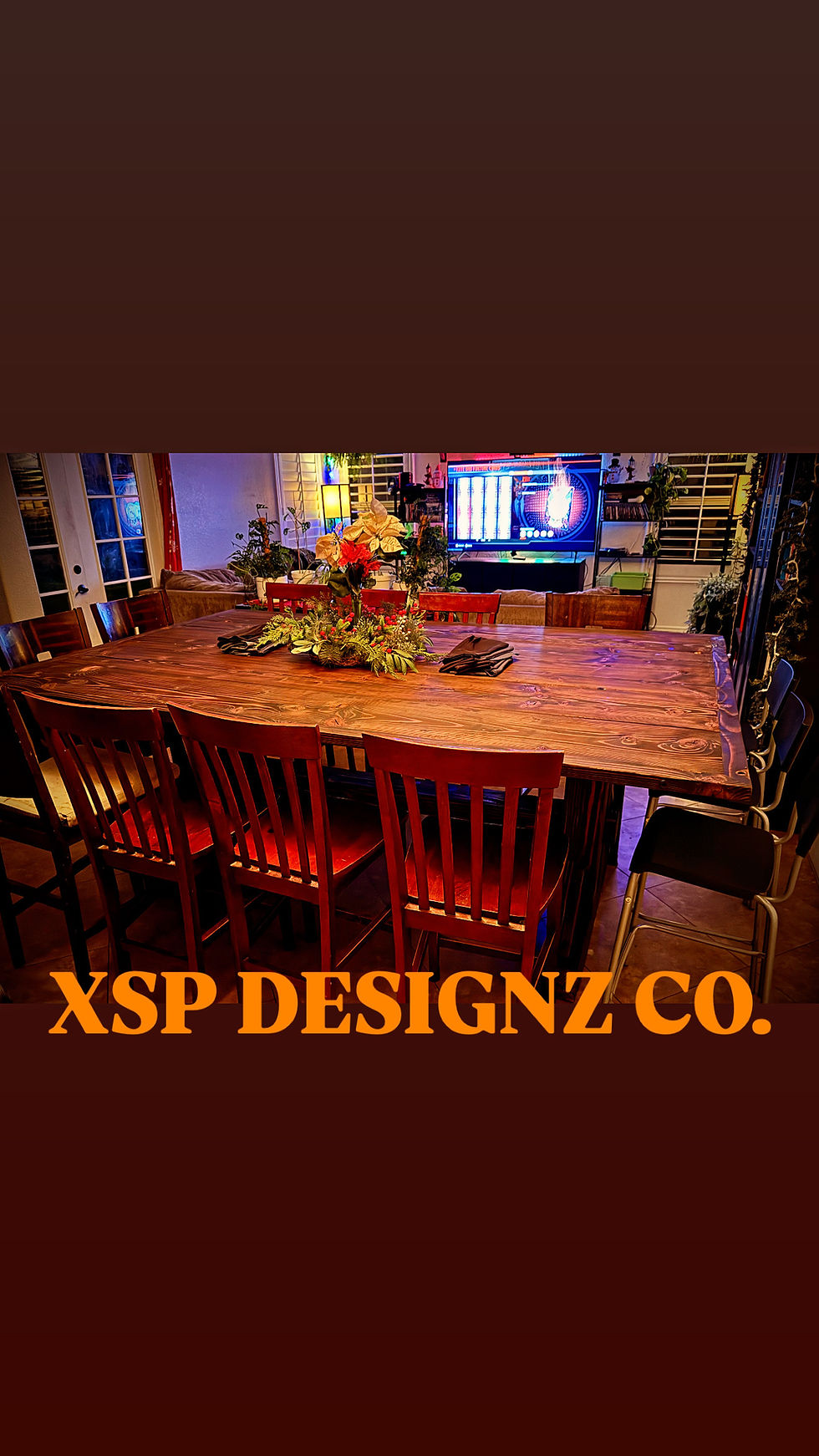 Thumbnail: Massive 5' x 8' Rustic Farmhouse Table