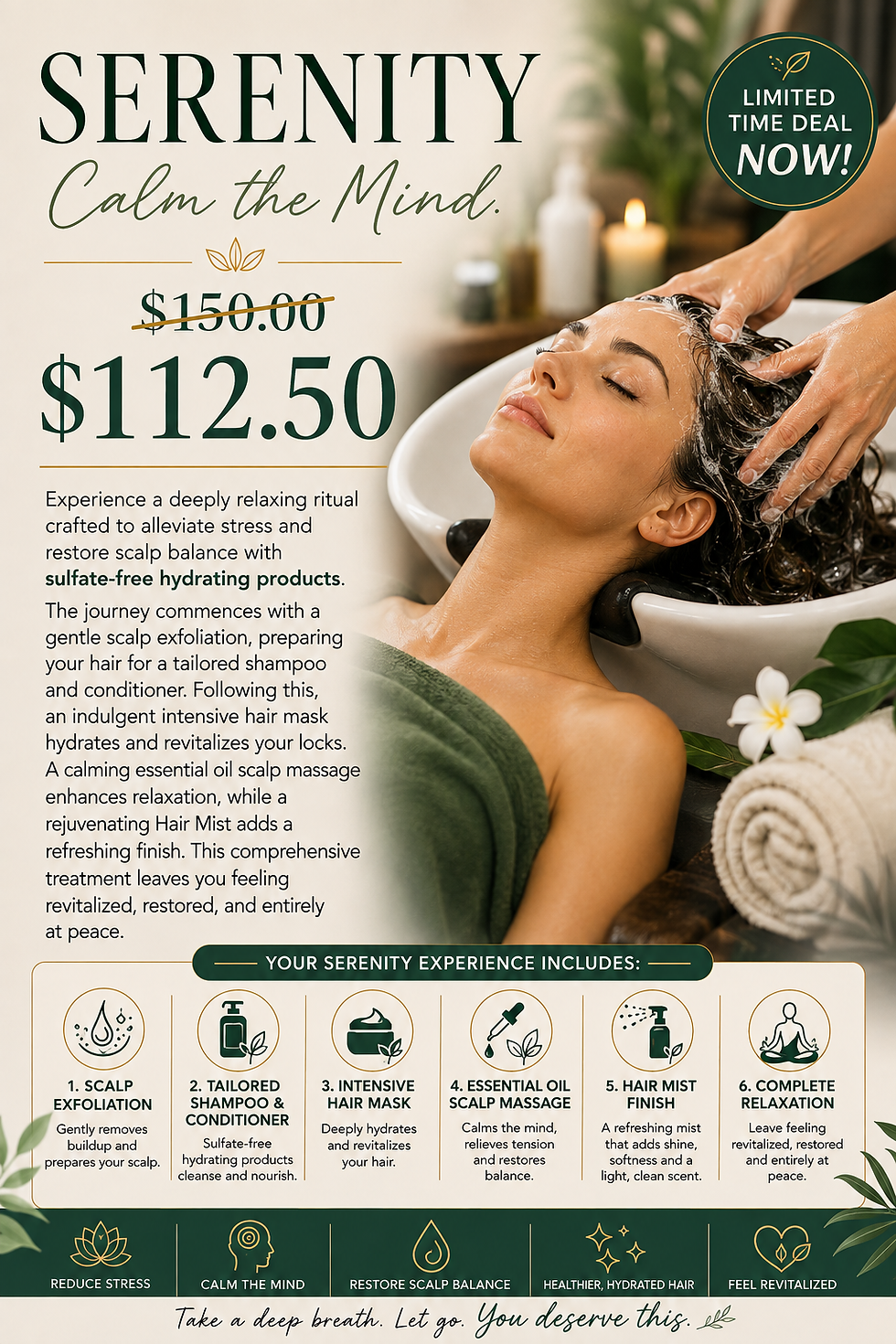The Well House head spa treatment for $112.50