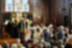 Inside the historic sanctuary of Saint Mark's Episcopal Church in Charleston, SC, during a Three Churches United service dedicated to racial justice and healing.