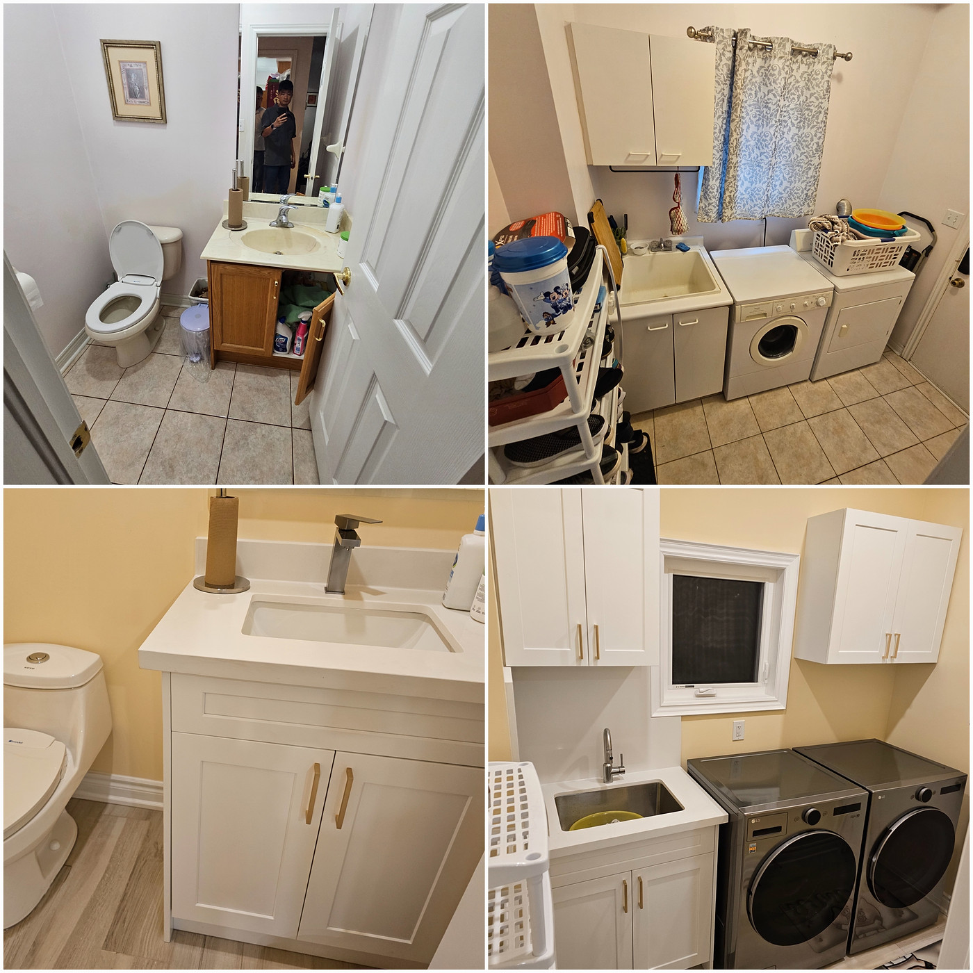 Kitchen before and after comparison 4
