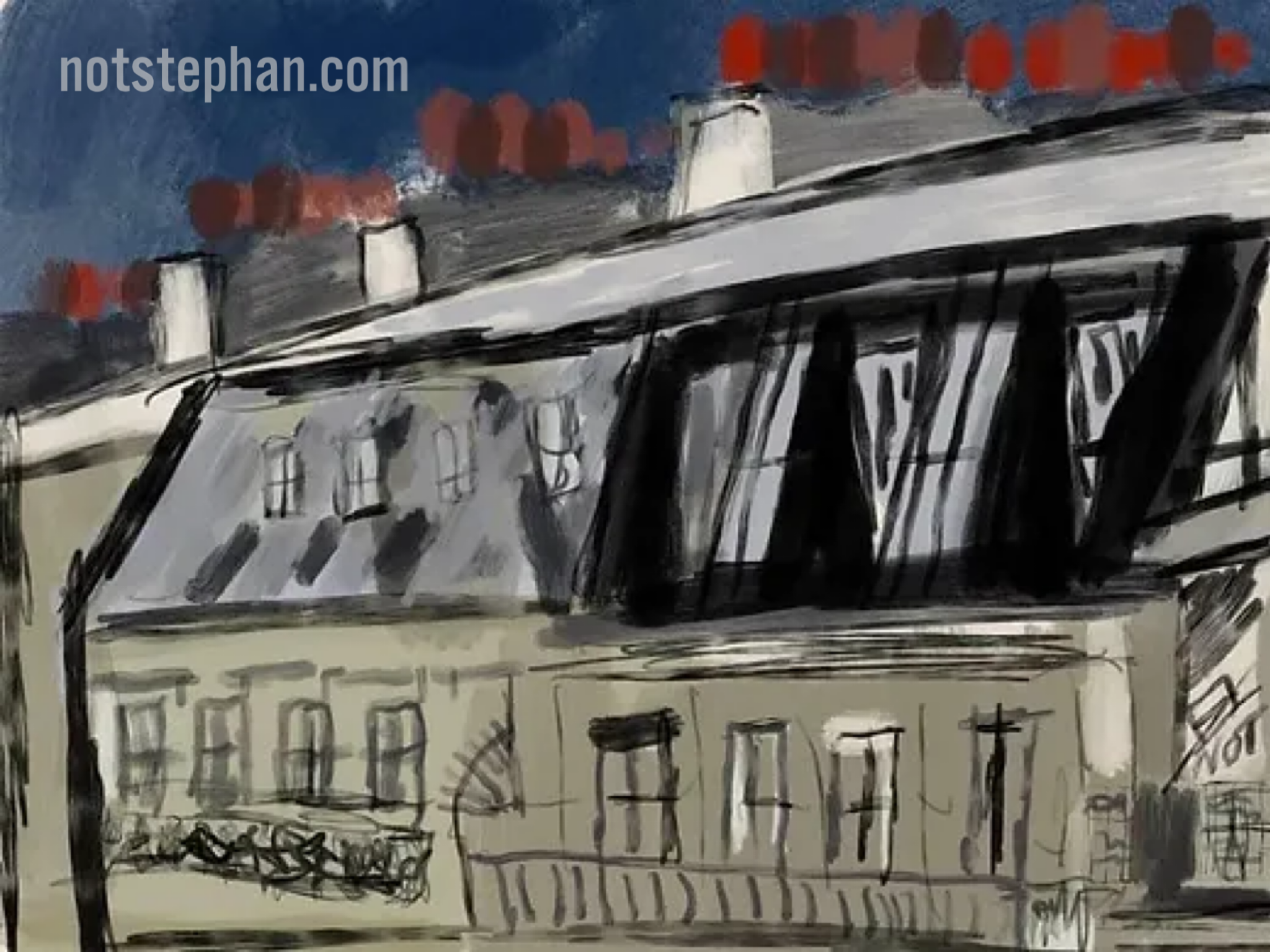 Paris. Fragments de toits. 13.