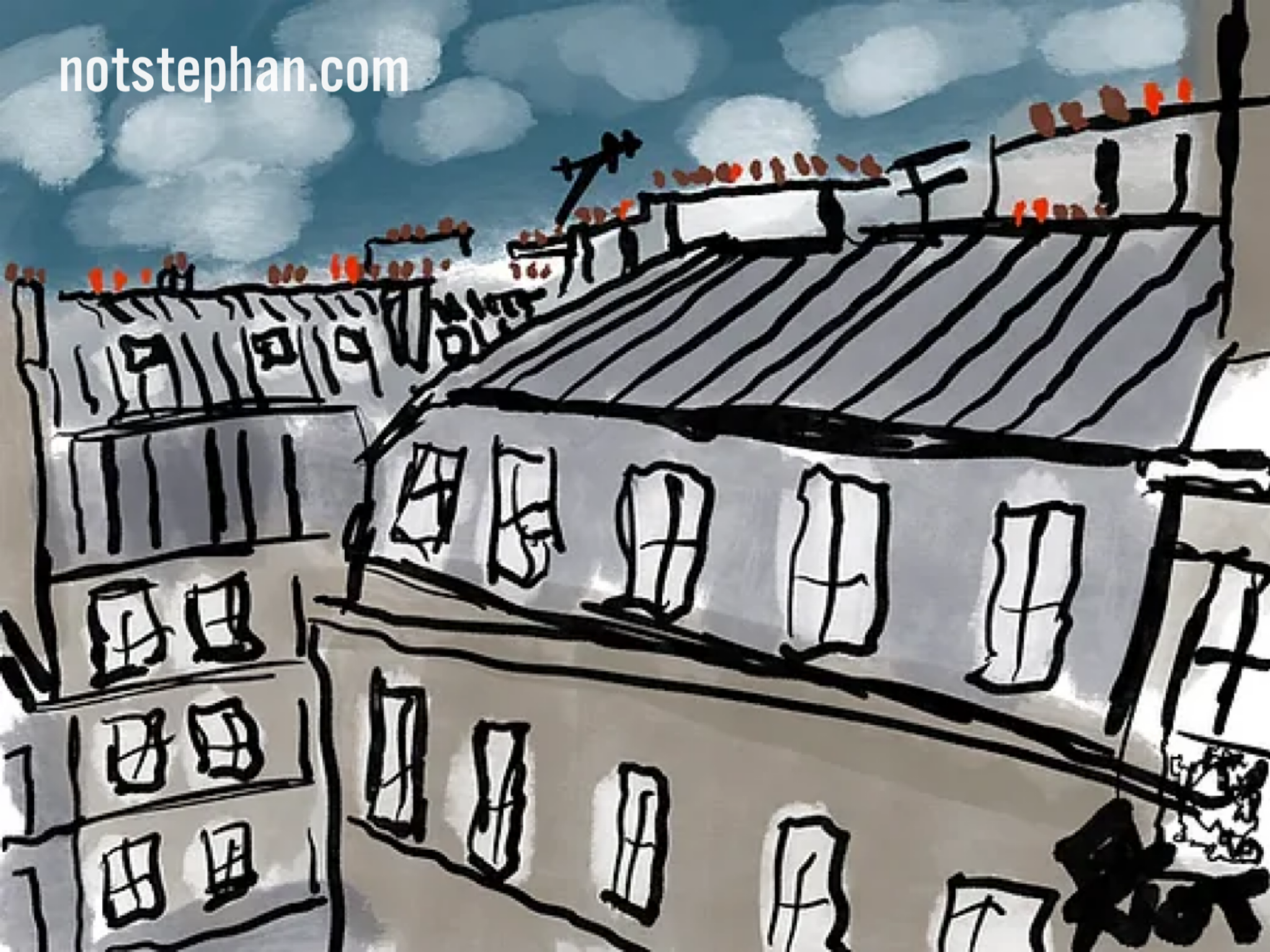 Paris. Fragments de toits. 42.