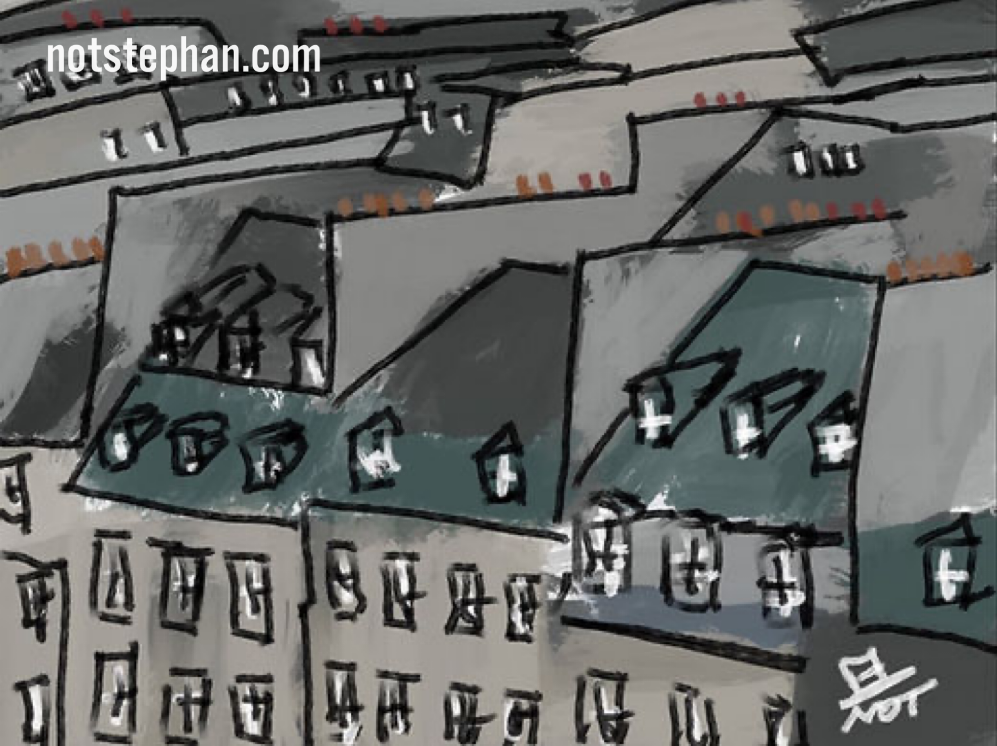 Paris. Fragment de toits. 46.