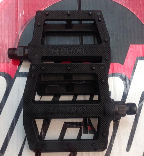 Pédales BMX Vintage Snafu – Noires – 1/2 Pouce – Occasion (à Reconstruire)