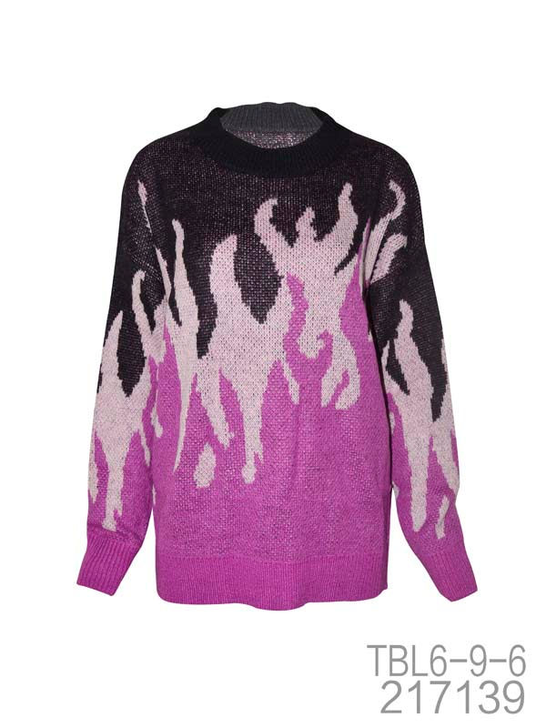 Thumbnail: All Flames Purple Knit Jumper