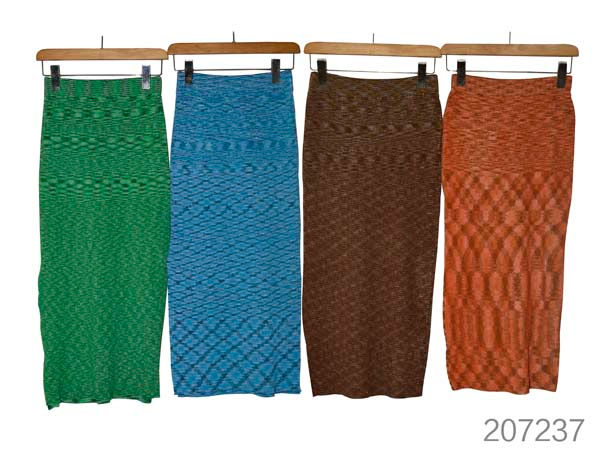 Thumbnail: Feminine Space Dye Slit Knit Skirt