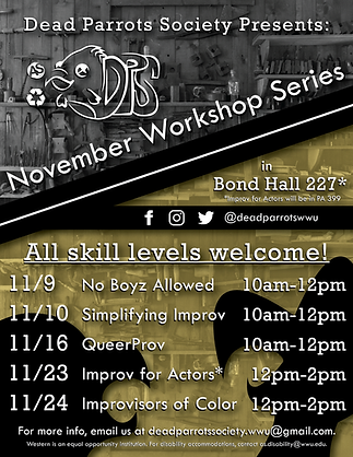 poster for november workshop series