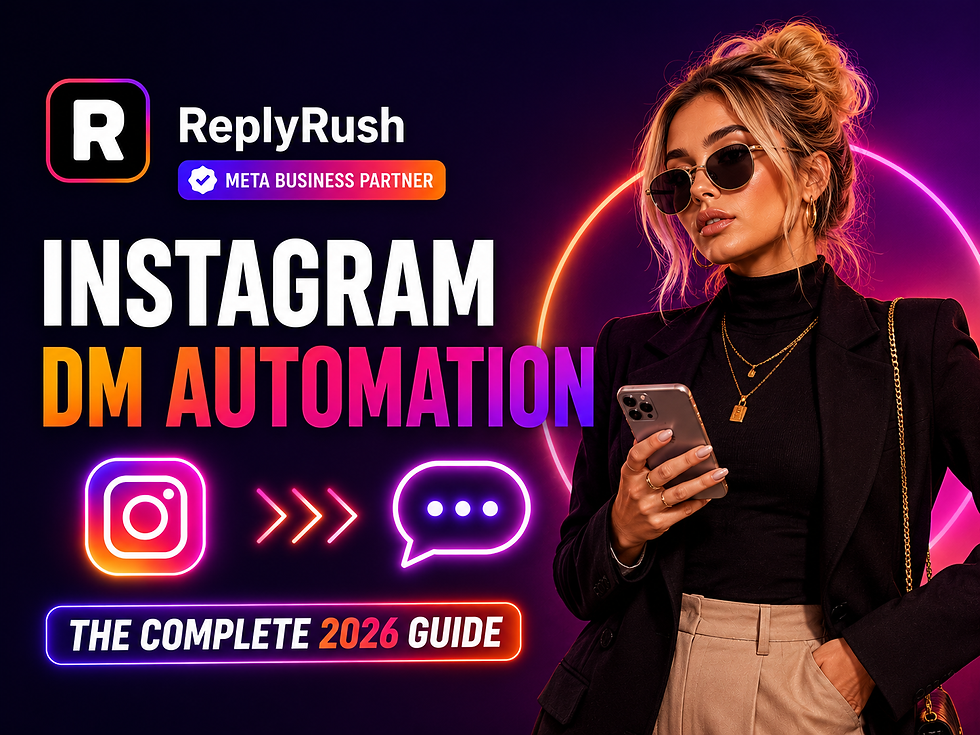 Instagram DM automation free guide 2026 — best free tools, what each free plan actually includes, and how to start automating Instagram DMs without paying with ReplyRush