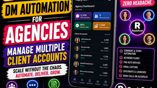 Marketing agency managing Instagram DM automation for multiple client accounts from one dashboard