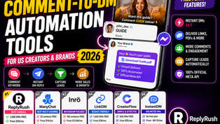 Comment-to-DM automation flow showing an Instagram comment triggering an instant DM reply