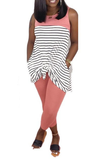 pink legging set