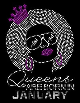 Queens born in january afro