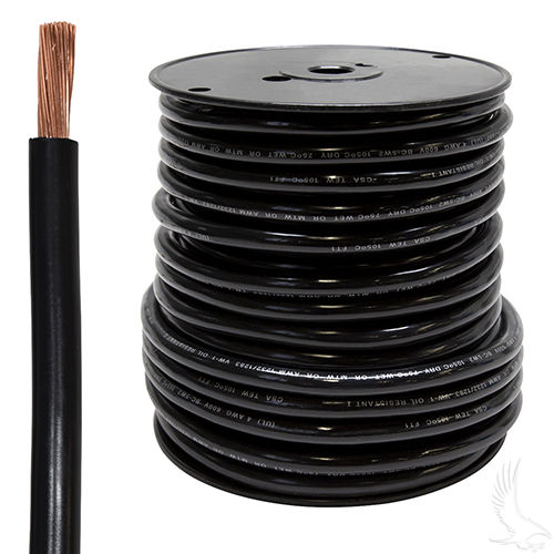 Battery Cable, 4 Gauge, 100 Foot