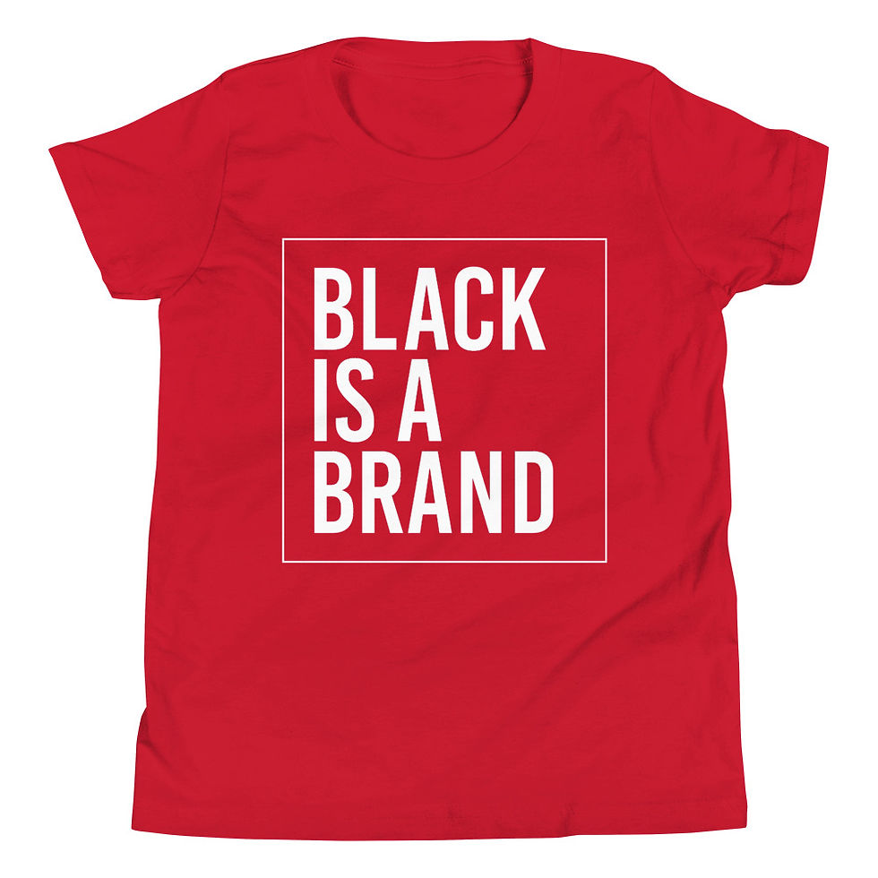 Thumbnail: BLACK IS A BRAND - white - Youth Short Sleeve T-Shirt