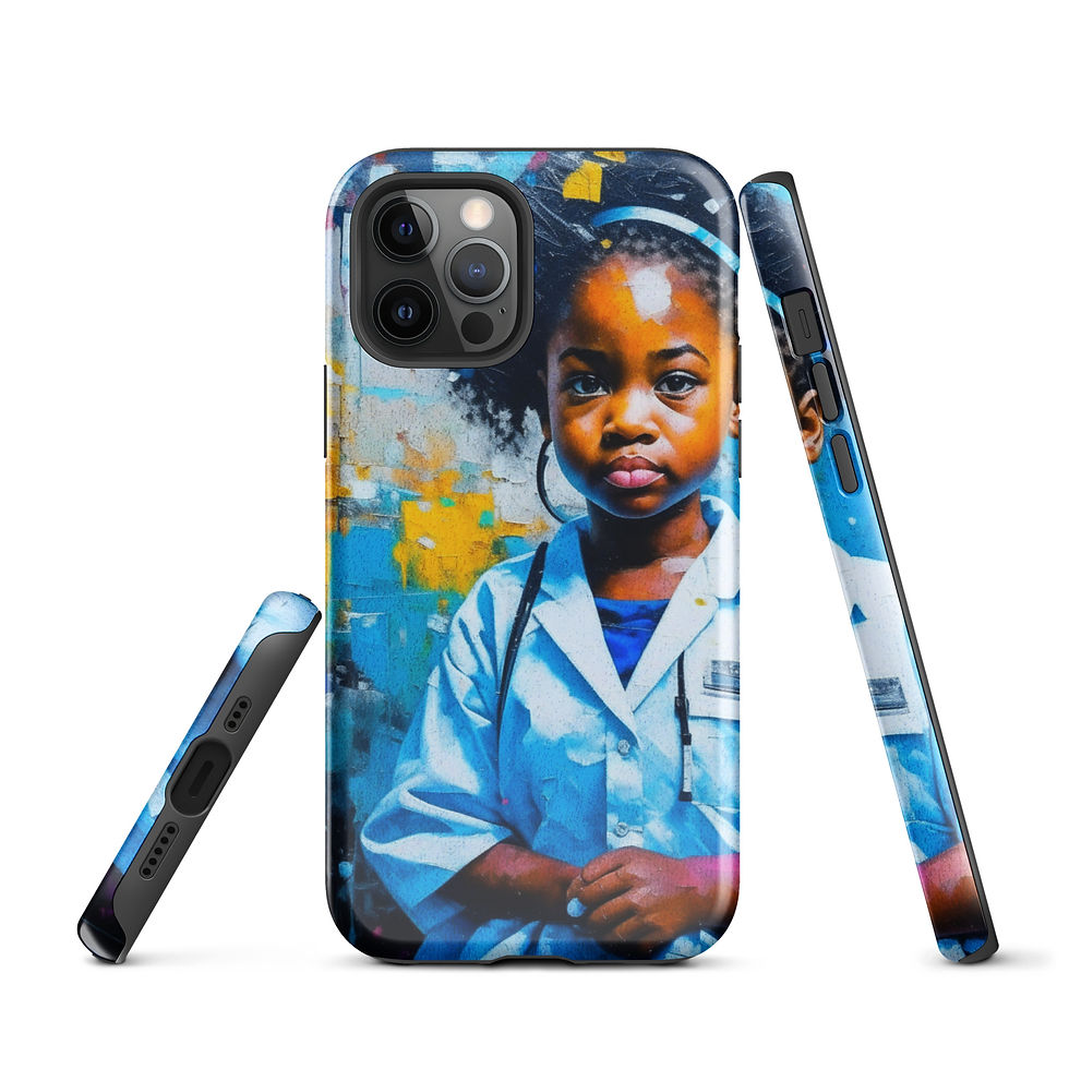 Thumbnail: Tough Case for iPhone® - Young Black Professionals: Girl Doctor