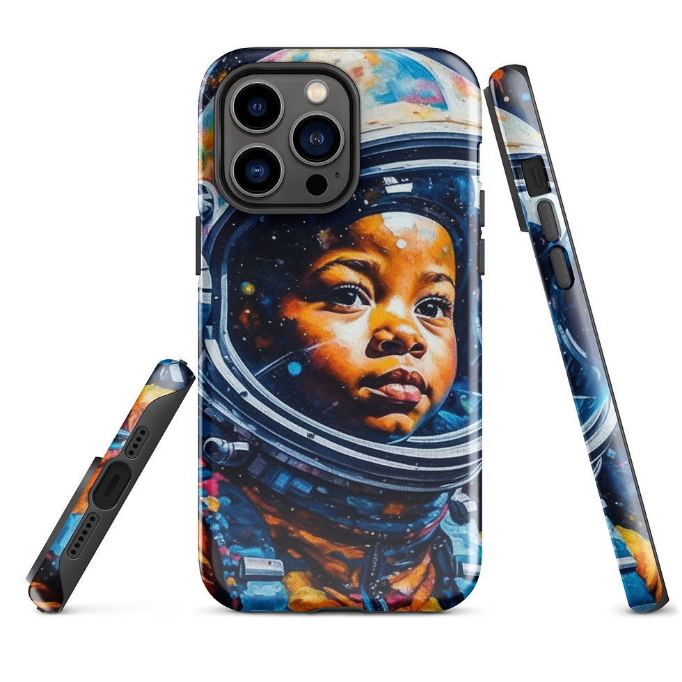 Thumbnail: Tough Case for iPhone® - Young Black Professionals: Girl Astronaut