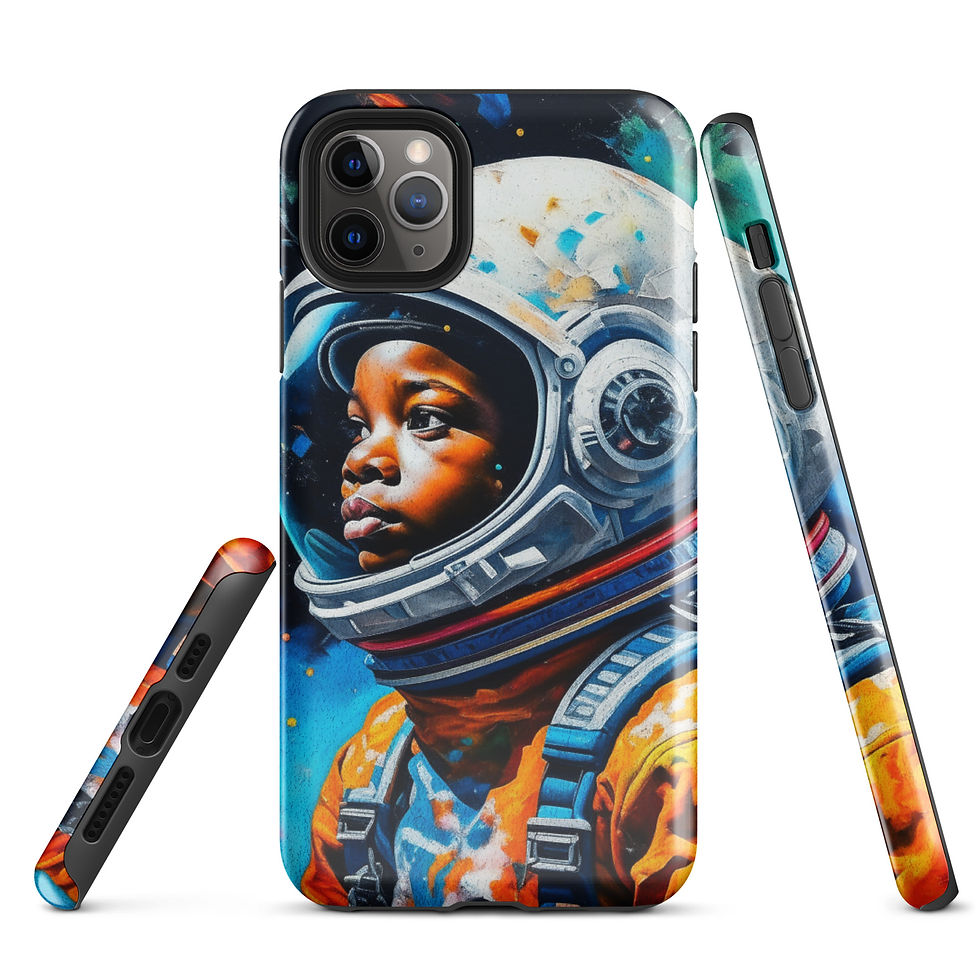 Thumbnail: Tough Case for iPhone® - Young Black Professionals: Boy Astronaut