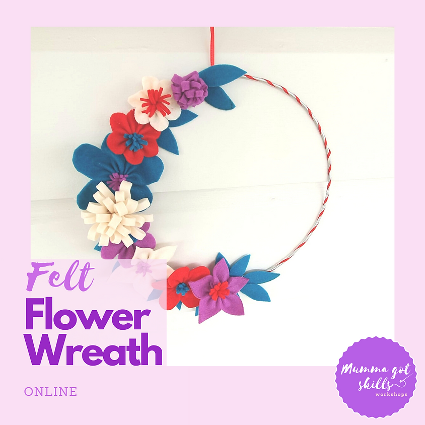 Felt Flower Wreath