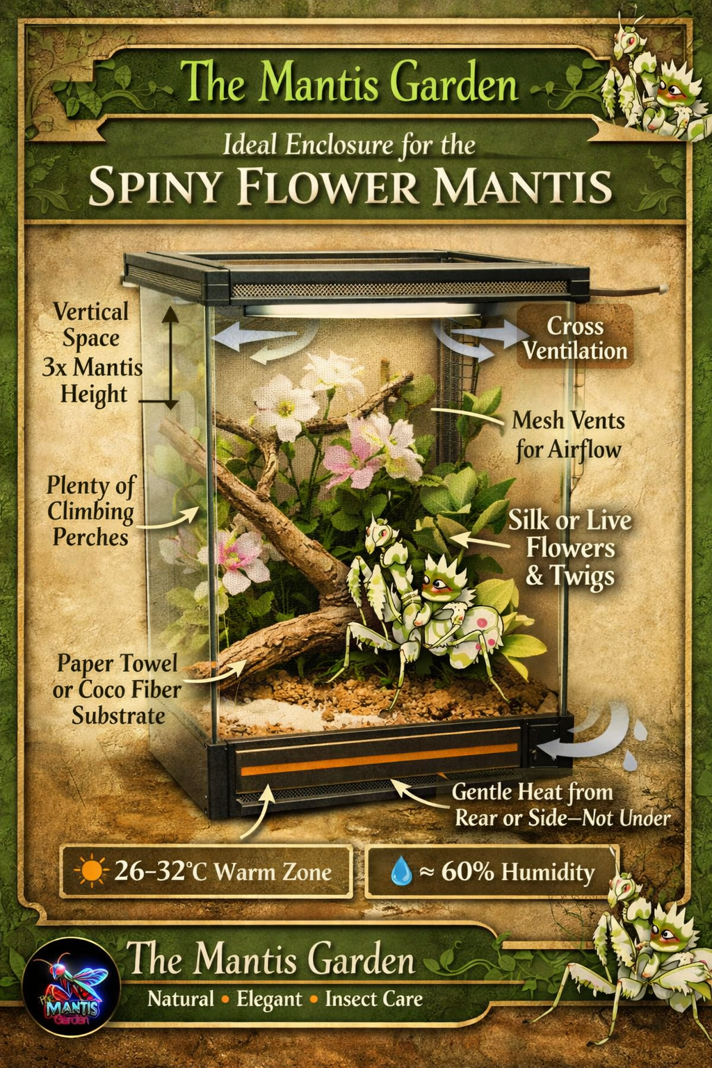 Ideal Enclosure for the Spiny Flower Mantis