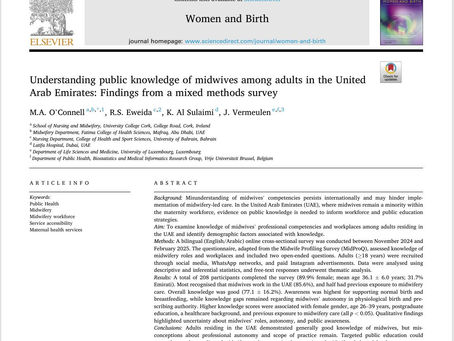 Understanding Public Knowledge of Midwives among Adults in the United Arab Emirates: Findings from a mixed methods survey