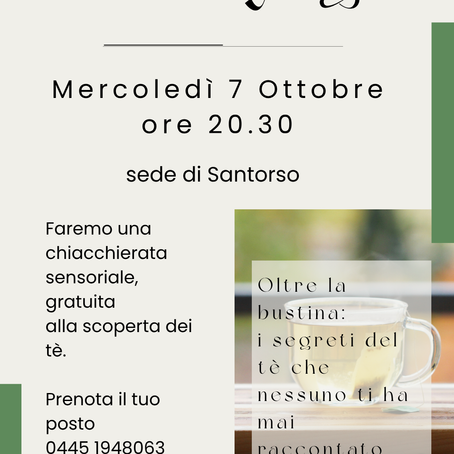 Chiacchierata sensoriale alla scoperta dei te'