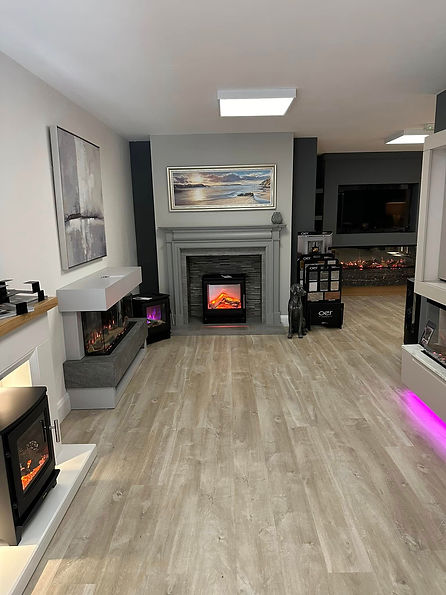 Cozy living room with fireplace